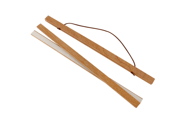 2 Pack Magnetic Poster Hanger Frame, 18x24 18x12 18x28 Light Wood Wooden Magnet Canvas Artwork Print Dowel Poster Hangers Frames Hanging Kit (Teak Wood, 18, 2 Packs)