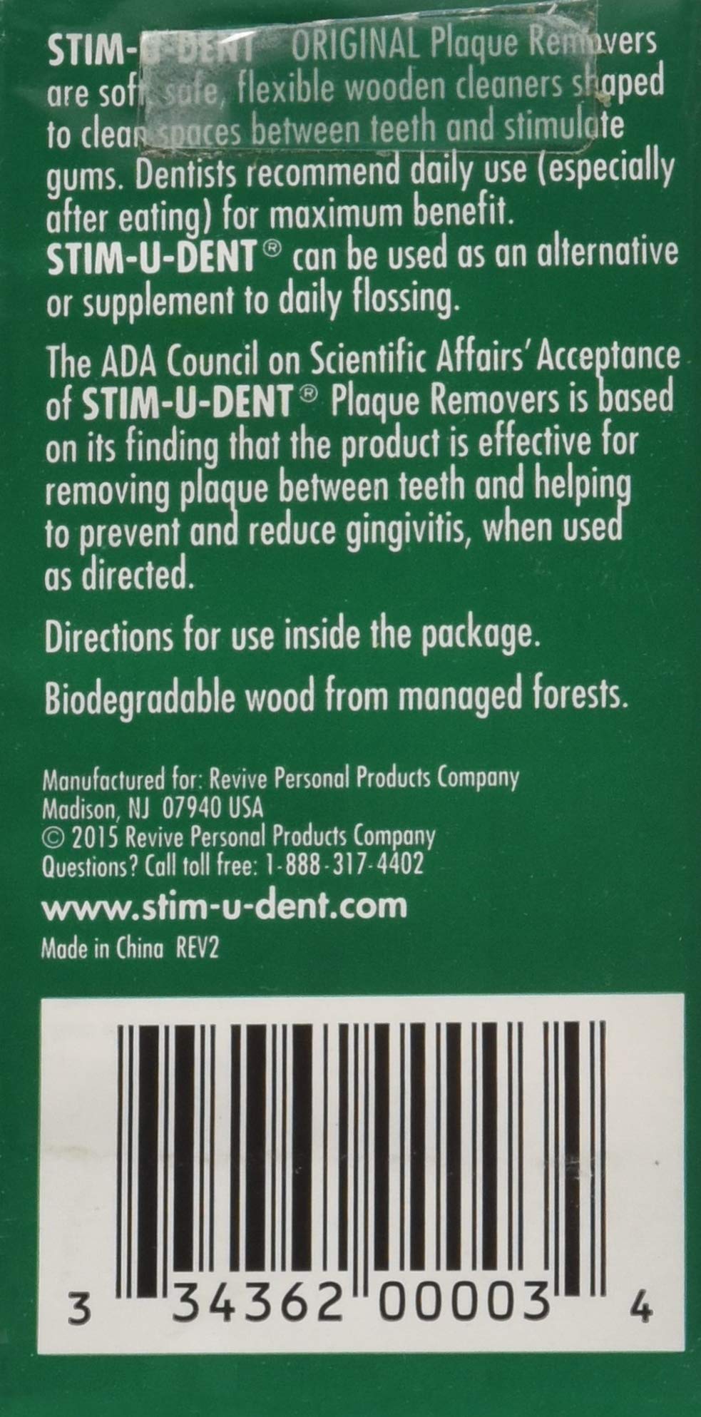 Stim-U-Dent Stim-U-Dent Plaque Removers Mint Mint 100 e
