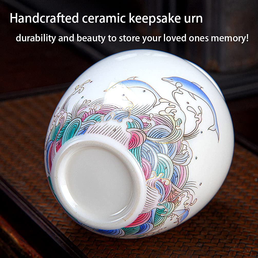 Ocean Dolphin Urns for Human Ashes - Small Keepsake Cre