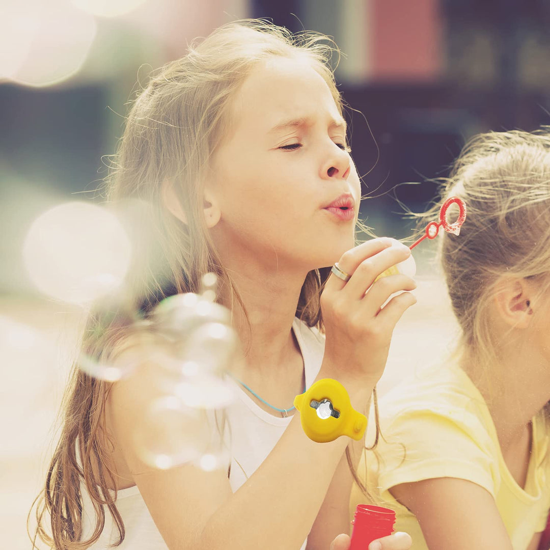 Bracelet Secure Case Holder for Airtag Babies Kids Anti-Lost Small Wrist, Waterproof Silicone Zipper Pull Loop Band for Apple Air Tag Toddler (Baby Wrist - 7.3) - Black / Green, 2 Pack