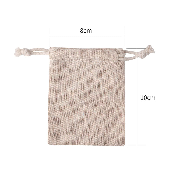erduoduo Pack of 50 Small Burlap Bags With Drawstring,3