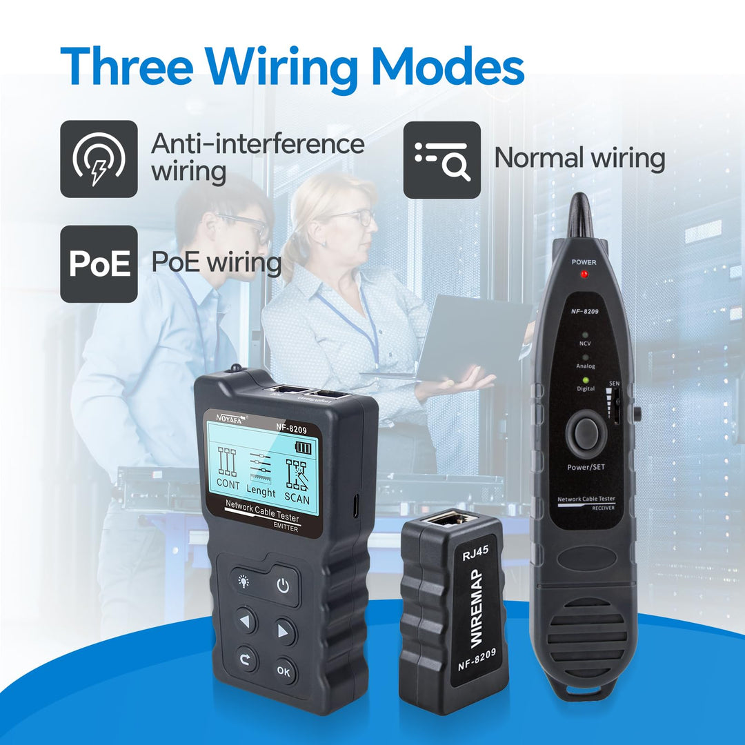 NOYAFA Advanced Network Cable Tester With PoE&amp; 