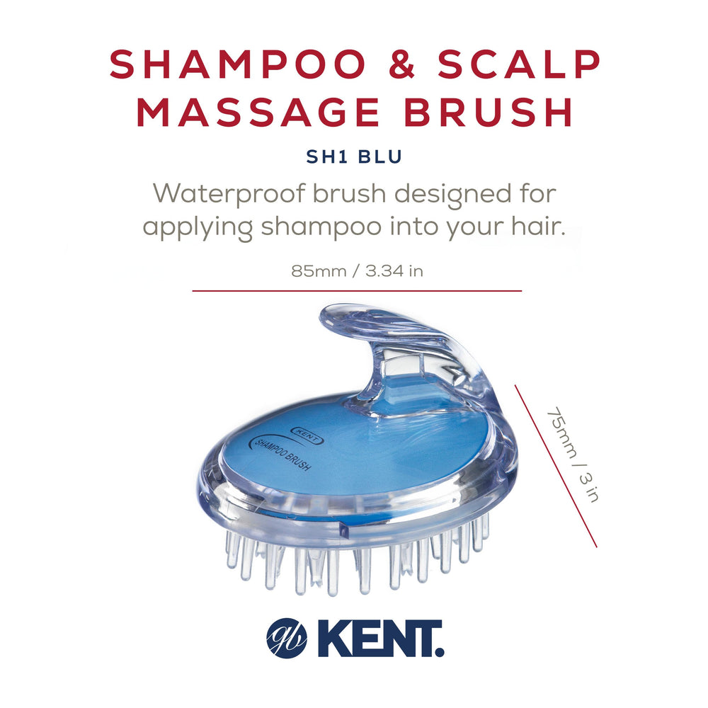 Kent SH1 - Shampoo/Conditioner, Scalp Massage, and Hair Growth Shower Wet Brush - 42 Soft Rubber Bristles (3 1/2)