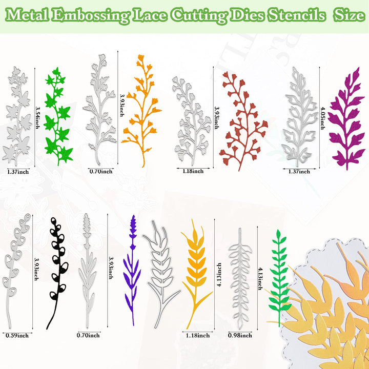 24 Pieces Flower Metal Cutting Dies Wildflowers Cutting Die Flower Leaves Embossing Stencils for Card Making Thanksgiving Christmas Craft Dies Cut for Crafts Scrapbook Album Paper Card Decoration
