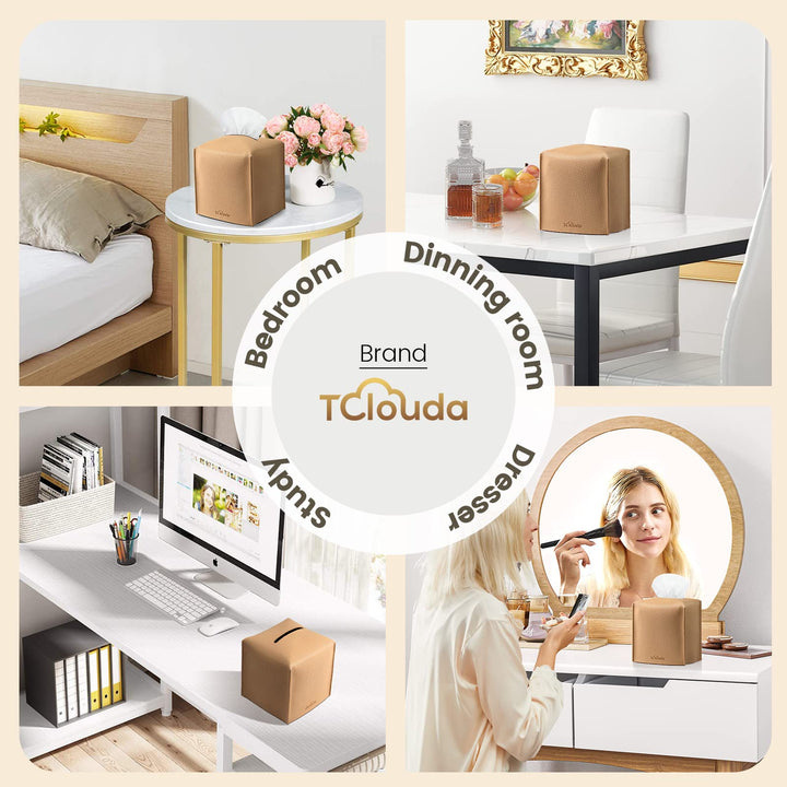 Tissue Box Cover, Tclouda, Modern PU Leather Square Tis