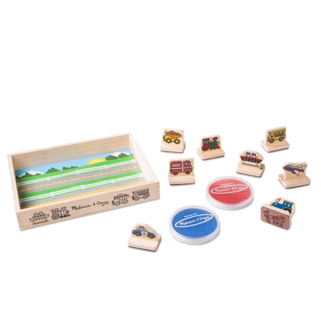 Melissa &amp; Doug My First Wooden Stamp Set - Vehi