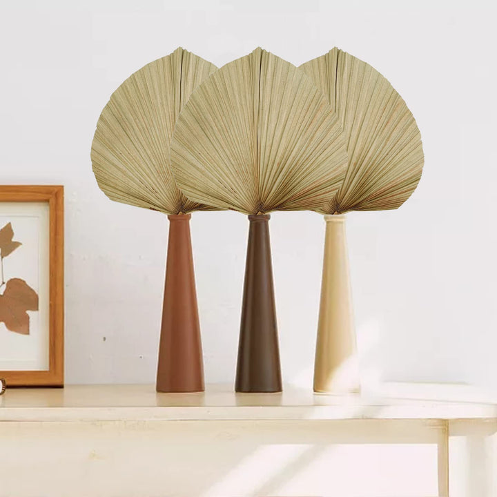 4 Pack Natural Dried Palm Fans Tropical Leaves, 17&#39;&#39; Dry Palm Leaves Spears Plant for Boho Style DIY Art Wall Hanging Ornament,, Party Decoration, Wedding Decor for Valentine&#39;s Day
