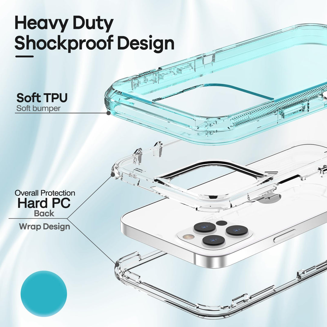 ORIbox for iPhone 13 Pro Max/12 Pro Max Case Blue, [10 