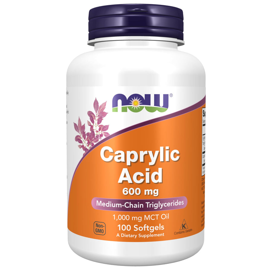 NOW Foods Supplements, Caprylic Acid 600 mg, MCT (Mediu