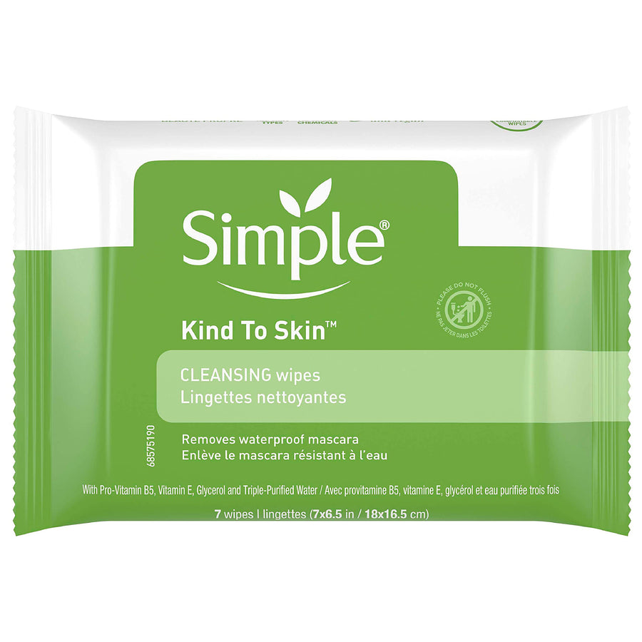 Simple Cleansing Facial Wipes, Kind to Skin 7 ct