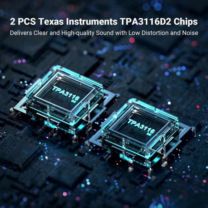 BT20A Amplifier Stereo Receiver Bluetooth 5.0 Mini Power Amp 2 Channel 200W for Home/Outdoor/Garage/Ceiling/Passive Speakers Theater System