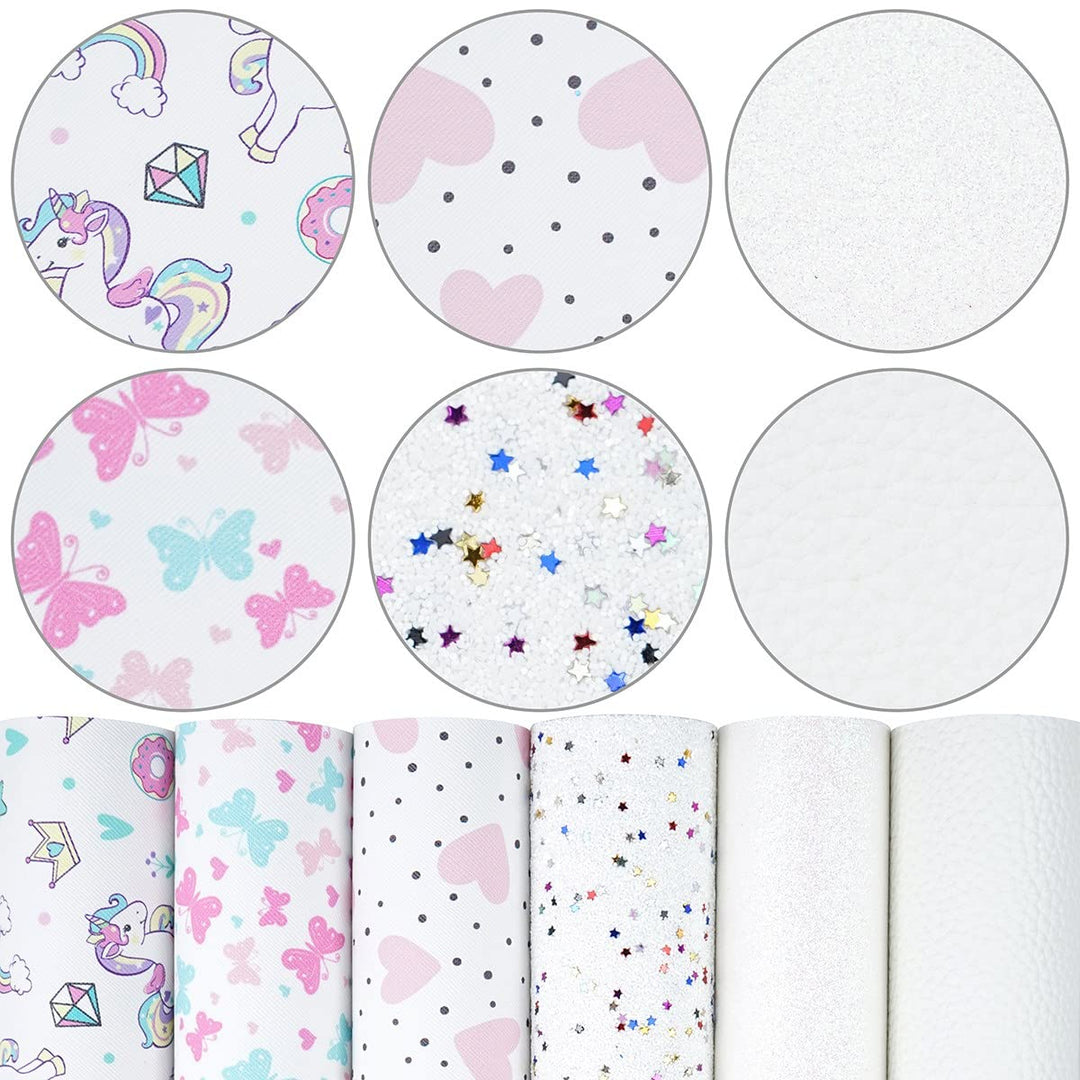 6 Pieces/Set 8x12 Inch (21cm x 30cm) A4 Bundle Leather 