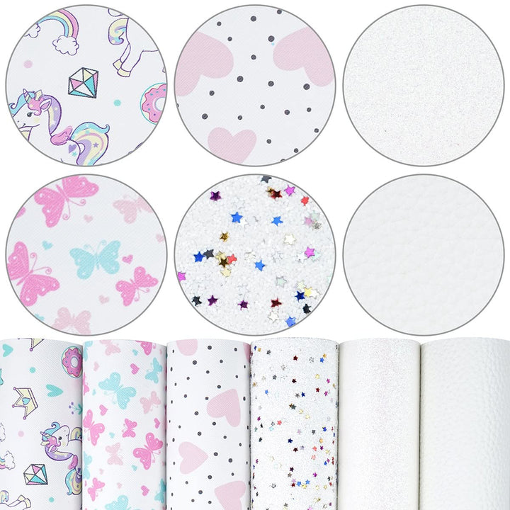 6 Pieces/Set 8x12 Inch (21cm x 30cm) A4 Bundle Leather 