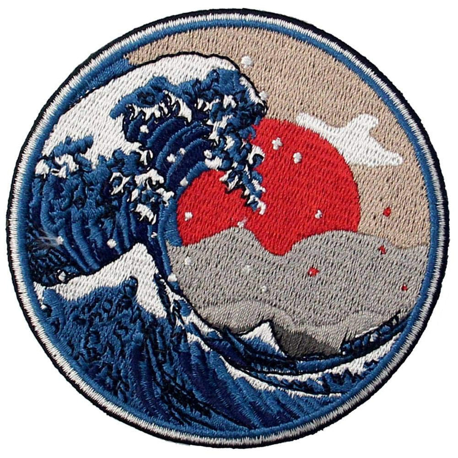 Great Wave off Kanagawa Patch Embroidered Applique Badg