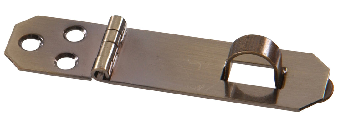Hillman 852401 3/4 x 2-3/4 Solid Brass Decorative Mini Hasp - Antique Brass Finish 1-Pack