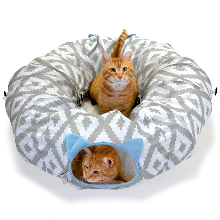 Large Cat Tunnel Bed, Cat Bed, Pop Up Bed, Cat Toys, White