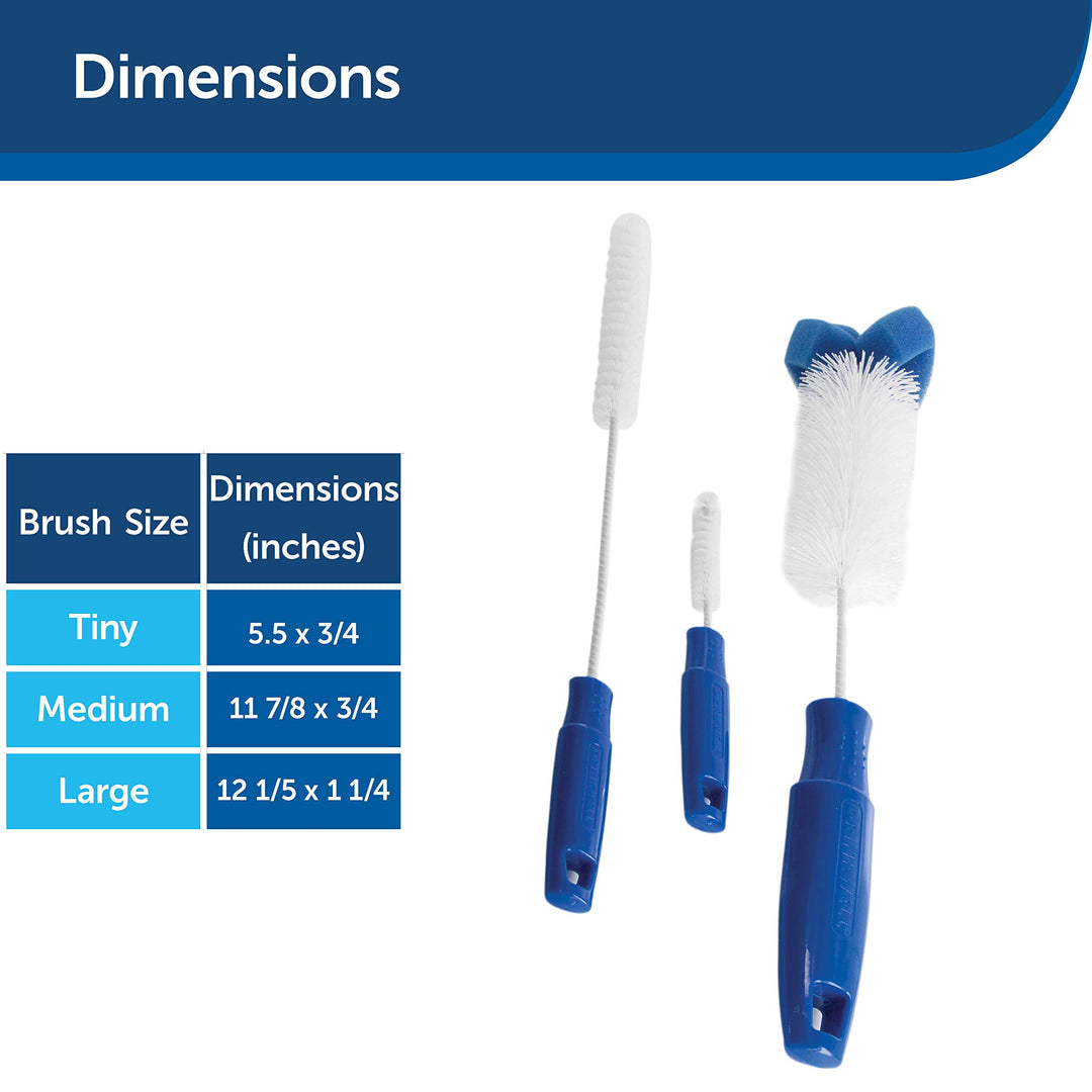Drinkwell Pet Fountain Cleaning Kit, 3 Brushes, Works with All Cat and Dog Water Dispensers, Convenient and Easy to Use, Durable, Rust-Resistant Material