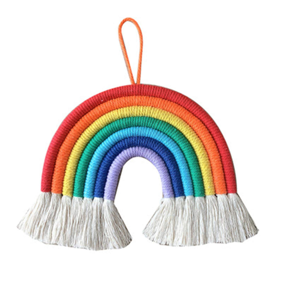 WEISIPU Colorful Rainbow Wall Decor - Handmade Weaving 