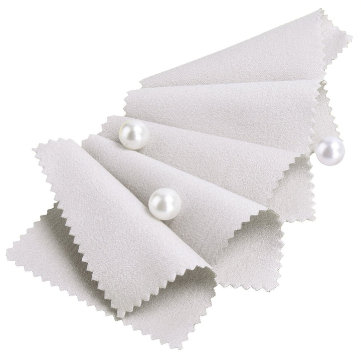 Jewelry Cleaning Cloth Polishing Cloth for Sterling Silver Gold Platinum, 50 Pack (Grey)