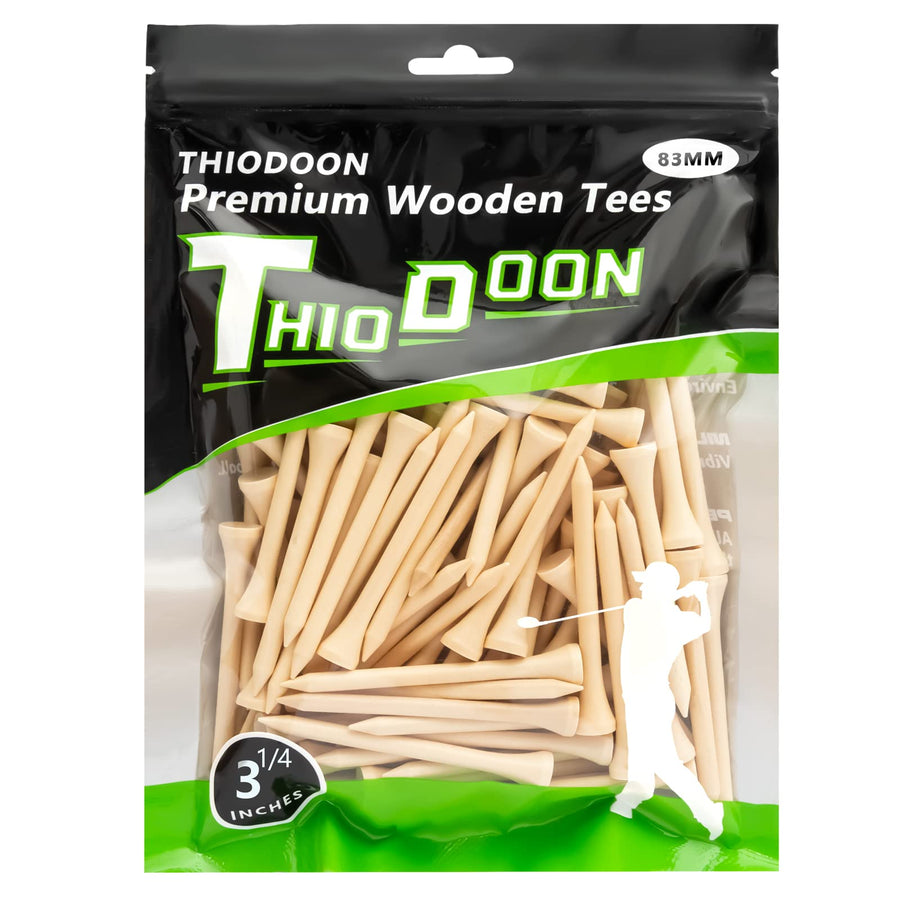 Golf tees 3 1/4 inch Less Friction Wood Tees Training for Golfer Professional Natural Wood Golf tees Bulk 100 Count Golfing Tees