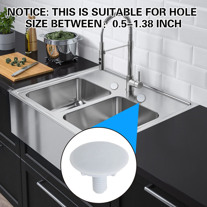 binyu Kitchen Sink Hole Cover - 4PCS Kitchen Sink Plug 