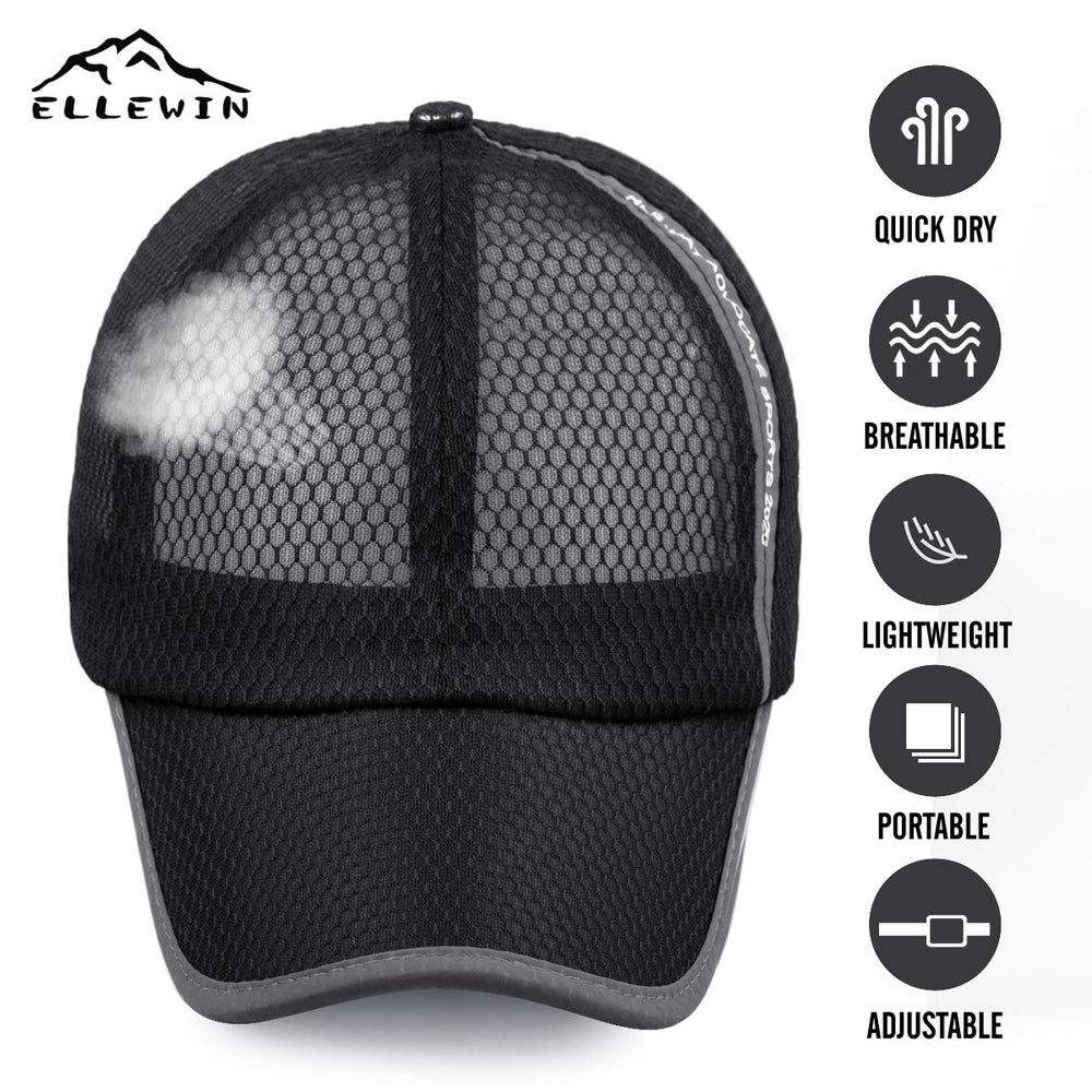 Unisex Breathable Full Mesh Baseball Cap Quick Dry Running hat Lightweight Cooling Water Sports Hat