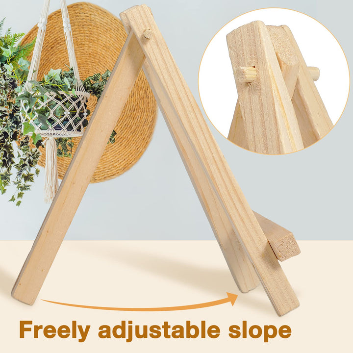 Yalikop 40 Pack 5 Inch Mini Wood Easel Stand Mini Wood 