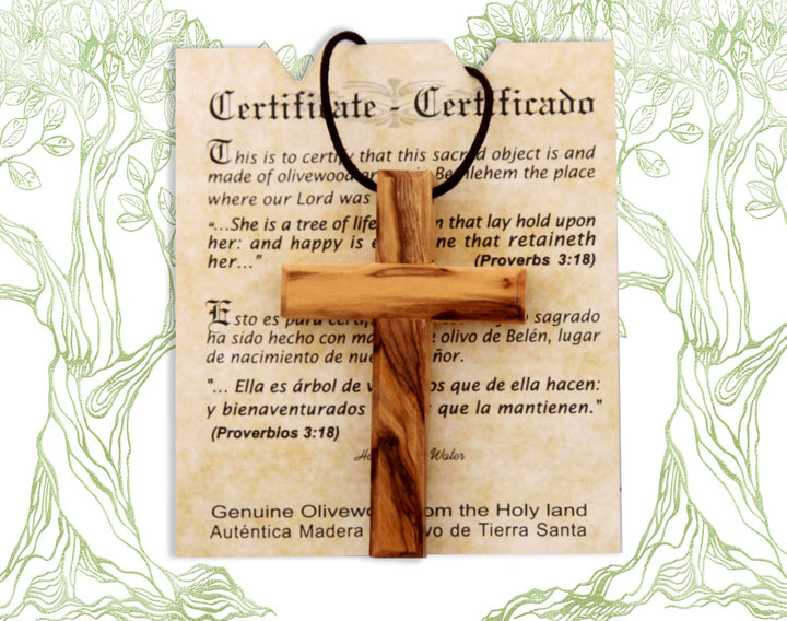 Wooden Cross Necklace, Christian gift, Faith Cross Pend
