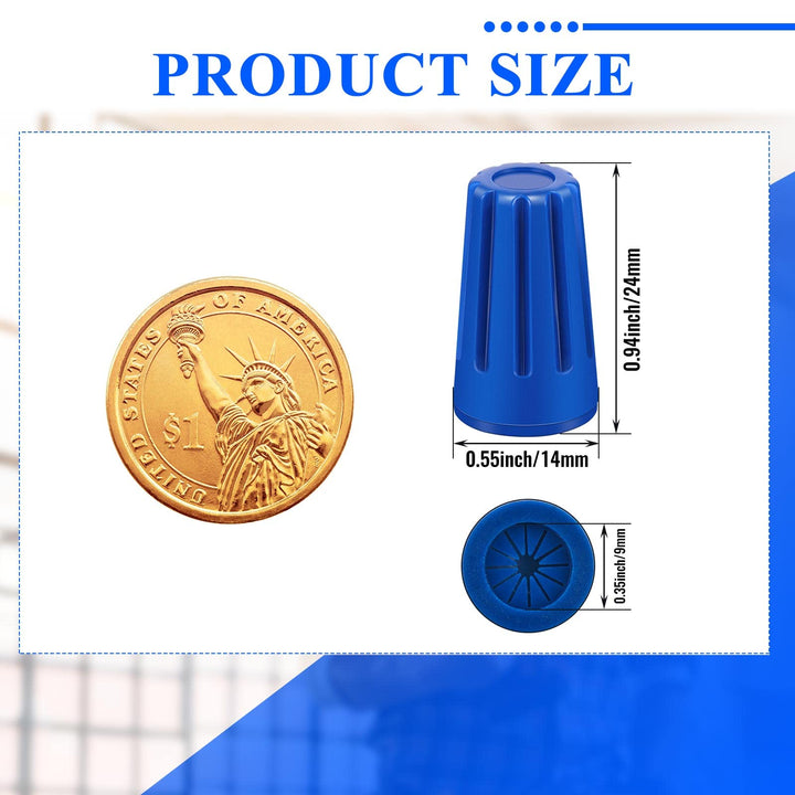 Waterproof Outdoor Electrical Connector Cable Terminal Waterproof Connector Landscape Wire Splice Connector for Building Application Connect Wet Location Installation, Blue (40 Pieces)