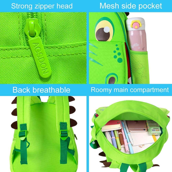 Dinosaur Backpack Boys, 12.5” Toddler Cute Preschool Bookbag Kindergarten School Bag