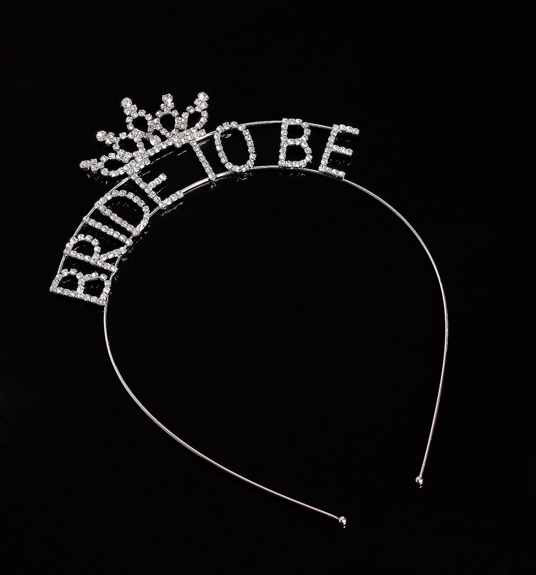 Bride To Be Crown-S: Glittering Bridal Tiaras Bride To Be Tiaras Rhinestone Bridal Shower Headbands Bachelorette Party Crowns Bridal Accessories Wedding Favors (Silver)