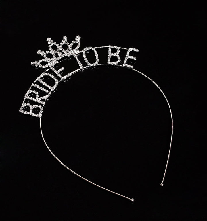 Bride To Be Crown-S: Glittering Bridal Tiaras Bride To Be Tiaras Rhinestone Bridal Shower Headbands Bachelorette Party Crowns Bridal Accessories Wedding Favors (Silver)