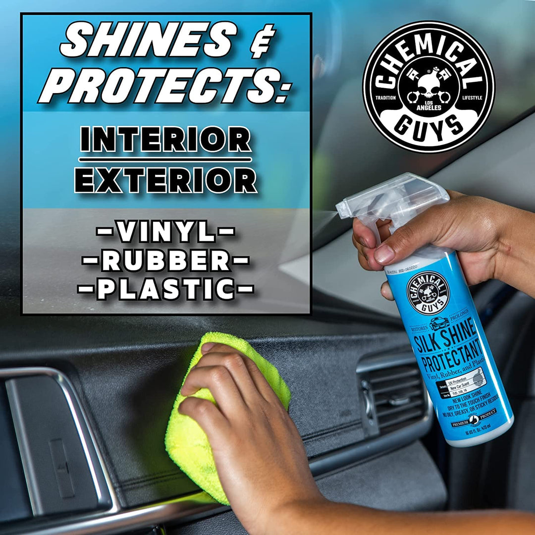 TVD_109_16 Silk Shine Spray-able Dry-To-The-Touch Dressing and Protectant for Tires, Trim, Vinyl, Plastic and More, Safe for Cars, Trucks, Motorcycles, RVs &amp; More, 16 fl oz