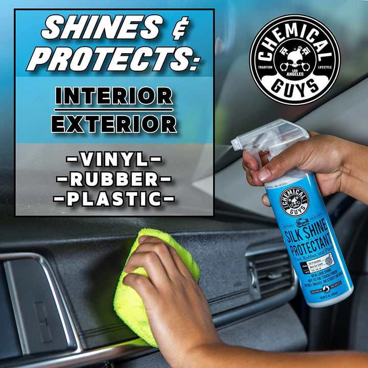 TVD_109_16 Silk Shine Spray-able Dry-To-The-Touch Dressing and Protectant for Tires, Trim, Vinyl, Plastic and More, Safe for Cars, Trucks, Motorcycles, RVs &amp; More, 16 fl oz