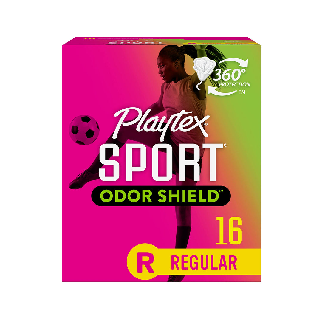 Playtex Sport Odor Shield Tampons, Regular Absorbency, 