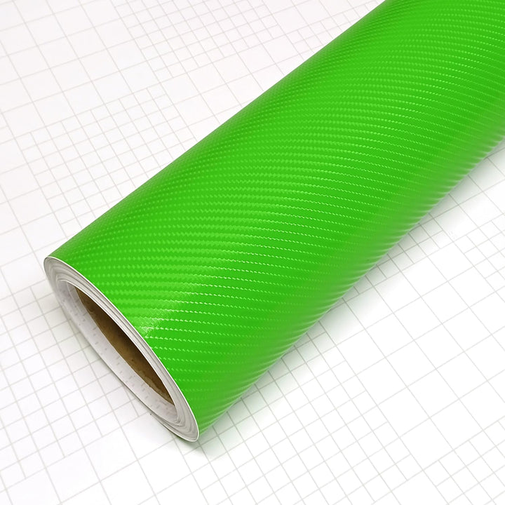 DIYAH 4D Green Carbon Fiber Vinyl Wrap Sticker with Air