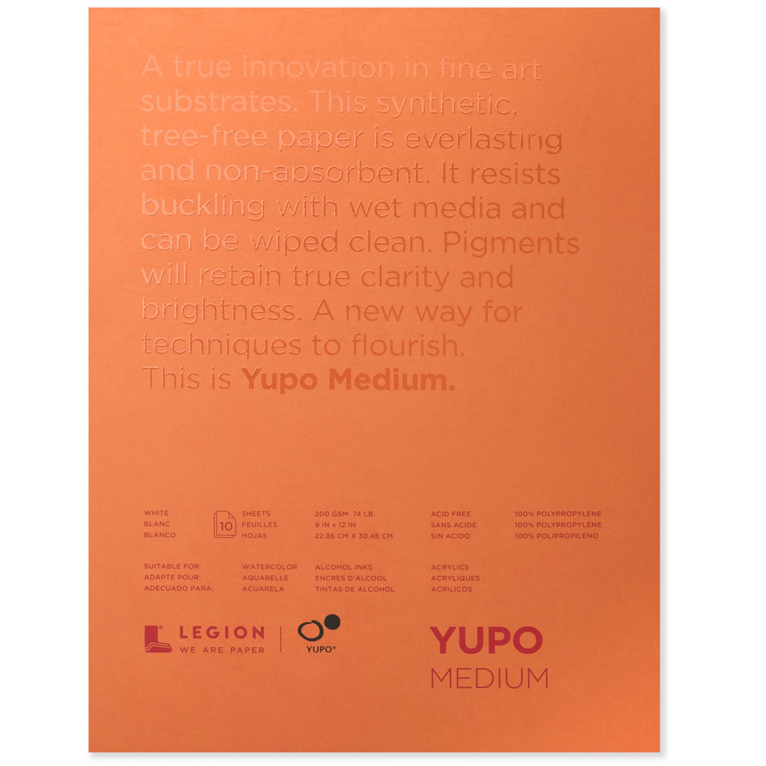 Yupo Paper L21-YUP197W912 White Sheets, 9 x 12, 10 count