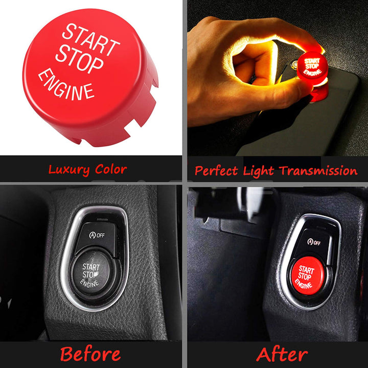 Jaronx Sports Red Start Stop Engine Switch Button Compa