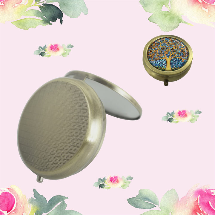 FQJNS The Tree of Life Art Custom Fashion Round Pill Bo