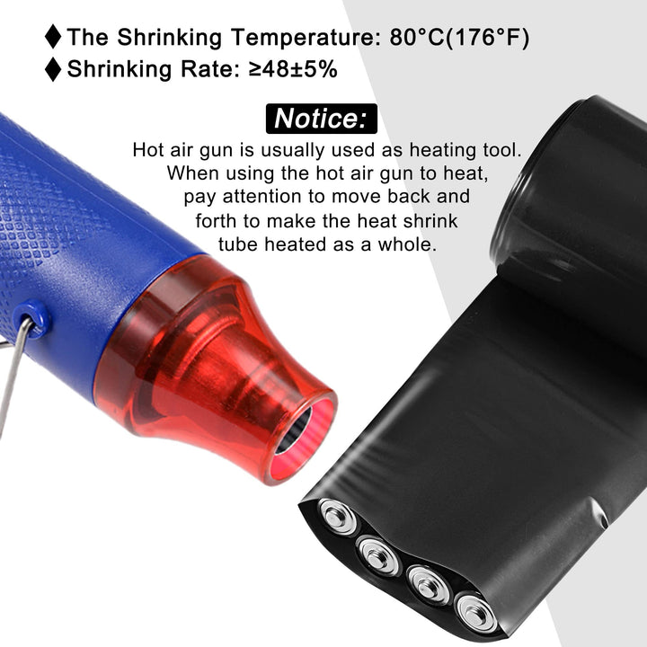 MECCANIXITY Battery Wrap PVC Heat Shrink Tubing 50mm Fl