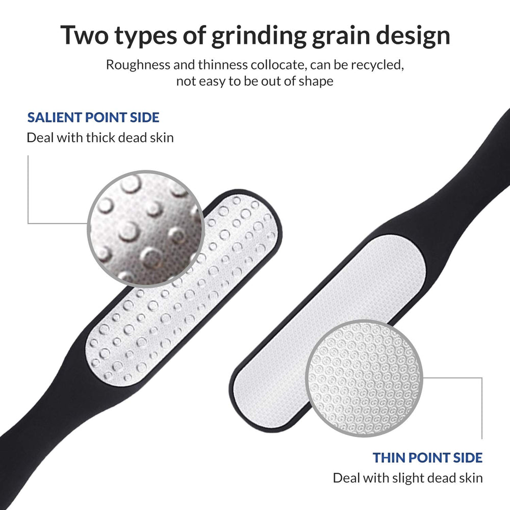 Professional Pedicure Stainless Steel Foot Scrubber Callus Remover Double-Side Foot Scraper for Coarse Cracked Heel Foot File for Hard Dead Feet Skin Ped Egg for Both Men and Women