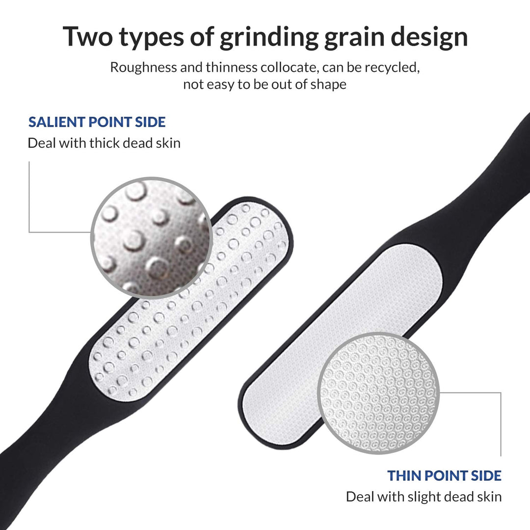 Professional Pedicure Stainless Steel Foot Scrubber Callus Remover Double-Side Foot Scraper for Coarse Cracked Heel Foot File for Hard Dead Feet Skin Ped Egg for Both Men and Women