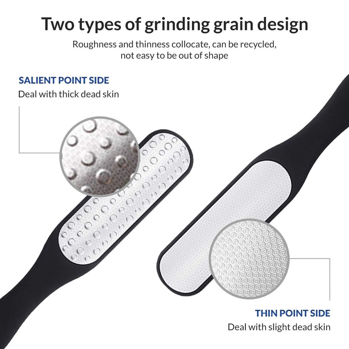 Professional Pedicure Stainless Steel Foot Scrubber Callus Remover Double-Side Foot Scraper for Coarse Cracked Heel Foot File for Hard Dead Feet Skin Ped Egg for Both Men and Women