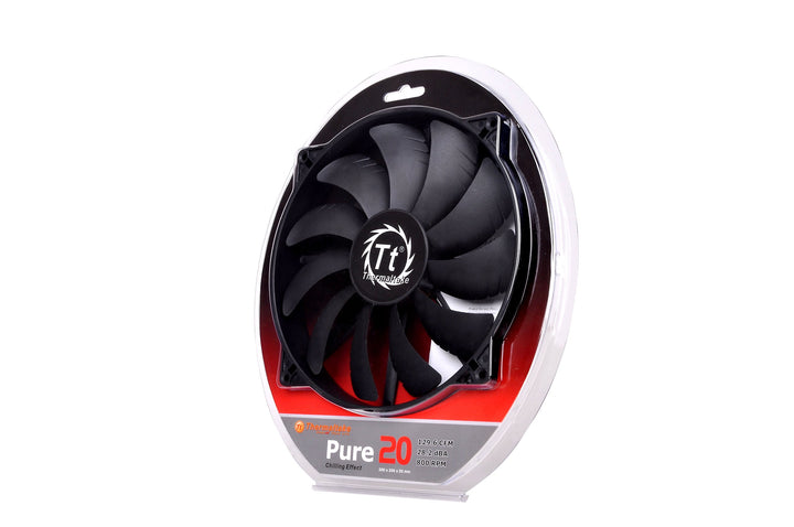 200mm Pure 20 Series Black 200x30mm Thick Quiet High Airflow Case Fan with Anti-Vibration Mounting System Cooling CL-F015-PL20BL-A