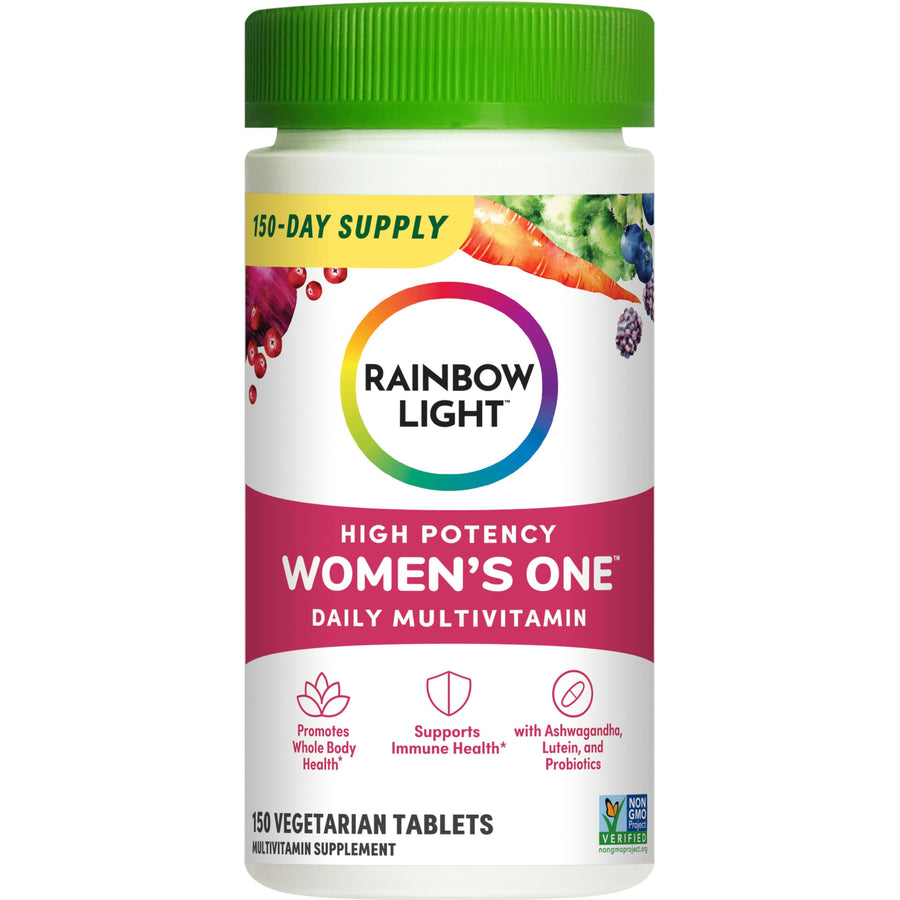 Womens One High-Potency Daily Multivitamin, Womens Multivitamin Provides High-Potency Immune Support, With Vitamin C, Biotin and Ashwagandha, Vegetarian, 150 Count