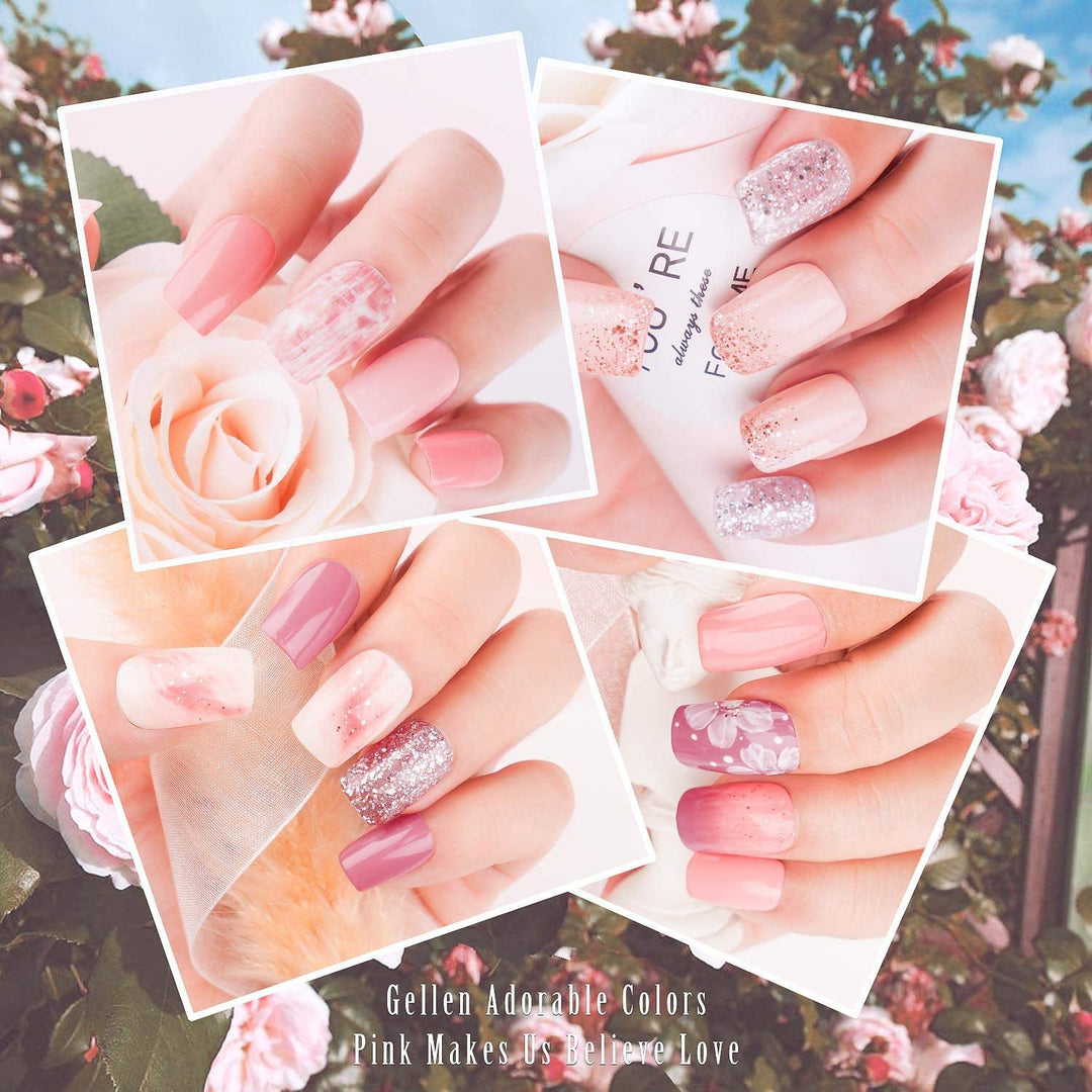6 Pastel Colors: Gel Nail Polish Set 6 Pastel Colors, Long Lasting Manicure Kit