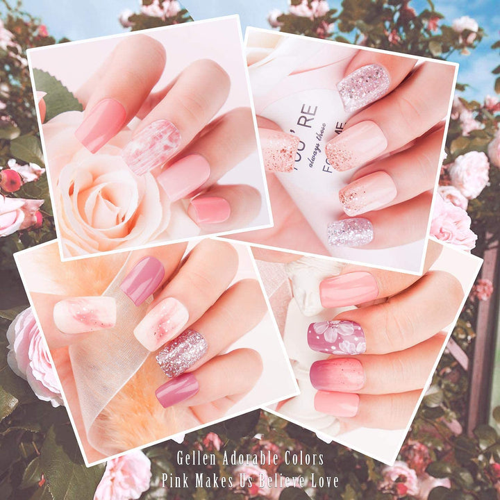 6 Pastel Colors: Gel Nail Polish Set 6 Pastel Colors, Long Lasting Manicure Kit