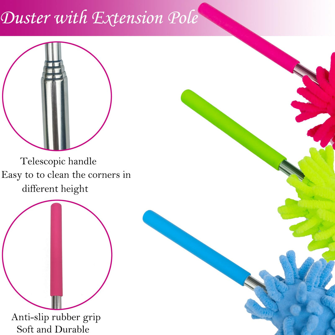M-jump Retractable Long-Reach Washable Dusting Brush , 