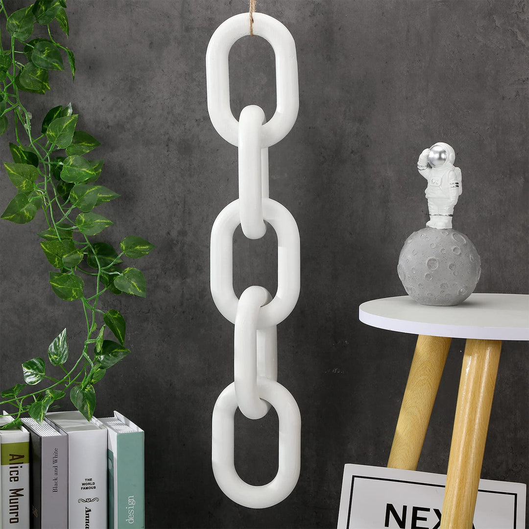 2 Pieces Decorative Wood Link Chain and Wooden Beads Ga