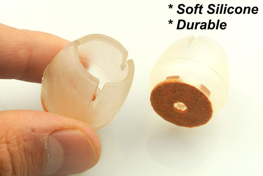 24PCS Round Chair Leg Covers Caps Rubber Hardwood Floors Protector Outdoors Furniture Circular Feet Pads (Size 6/9 to 4/5)